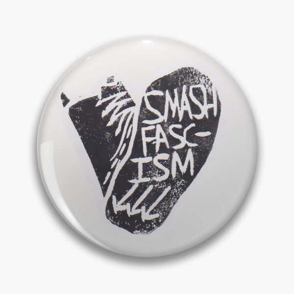 Item preview, smash fascism block print boot designed and sold by turtletowncraft.
