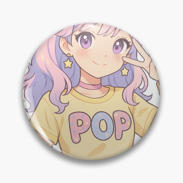 Item preview, Pastel K-pop Idol – Cute Anime Girl T-Shirt Design designed and sold by GummyShelf.