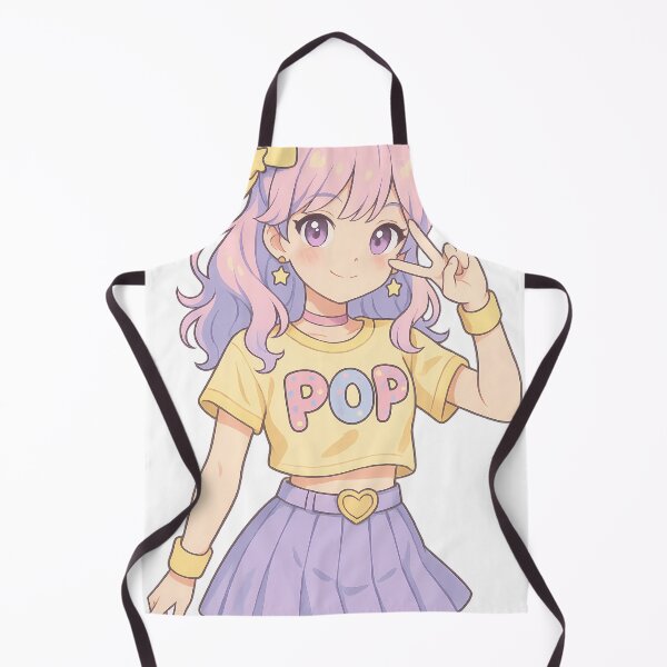 Item preview, Pastel K-pop Idol – Cute Anime Girl T-Shirt Design designed and sold by GummyShelf.