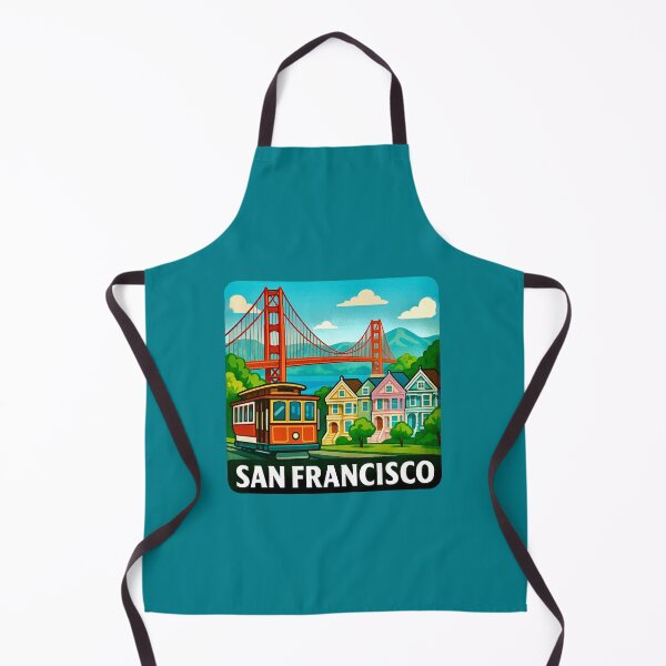Item preview, San Francisco - Golden Gate Bridge, Cable Car & Painted Ladies designed and sold by Myra365Art.