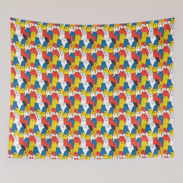 Item preview, Multi-Colored Bear Crowd Joyful Energy designed and sold by MidArtForge.