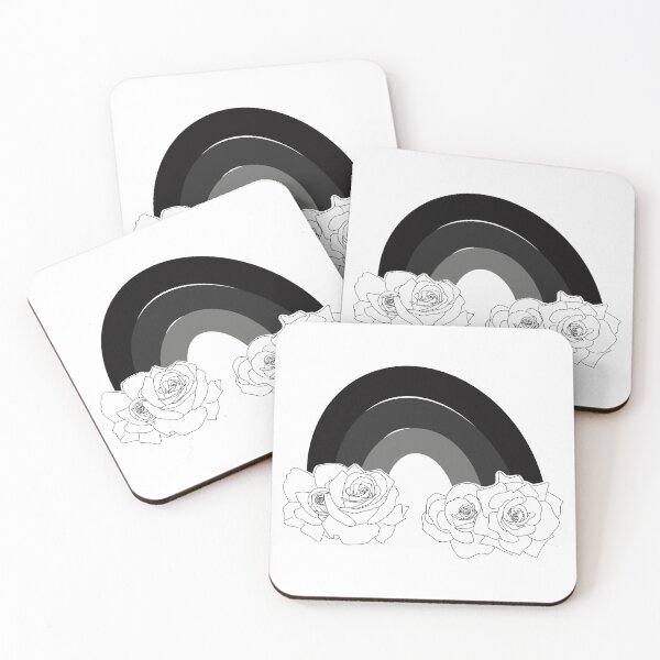 Item preview, Arcoíris con nubes rosas (negro) designed and sold by pforphthalo.