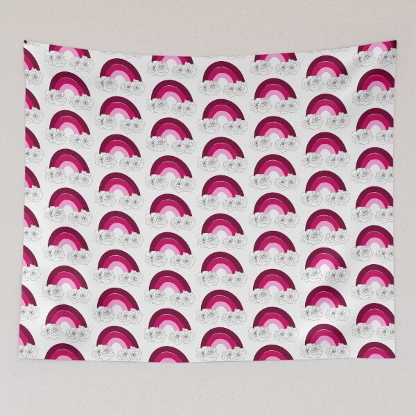 Item preview, Arcoíris con nubes rosas (rosa) designed and sold by pforphthalo.