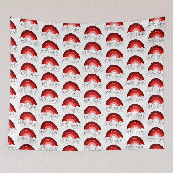 Item preview, Arcoíris con nubes rosas (rojo) designed and sold by pforphthalo.