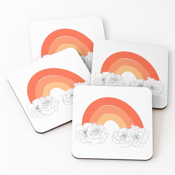 Item preview, Arcoíris con nubes rosas (naranja) designed and sold by pforphthalo.