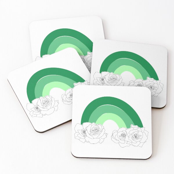 Item preview, Arcoíris con nubes rosas (verde) designed and sold by pforphthalo.