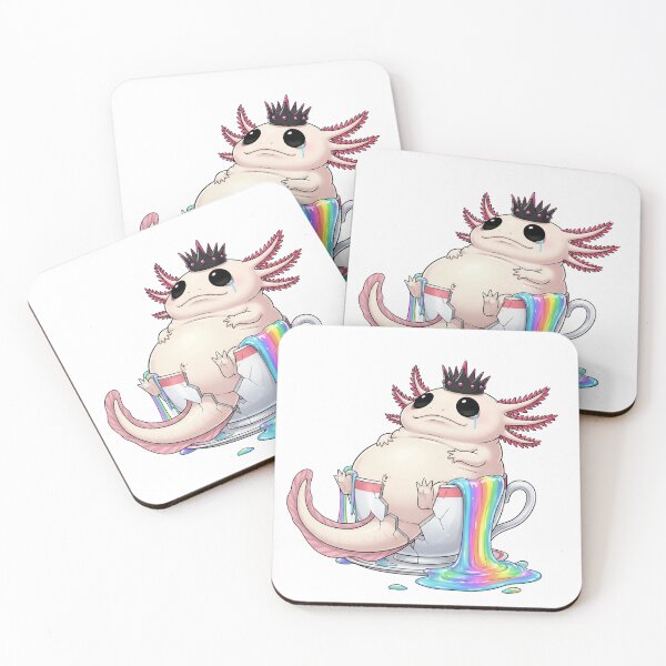 Item preview, Axolotl Crying in a Rainbow Teacup designed and sold by DumbPet.