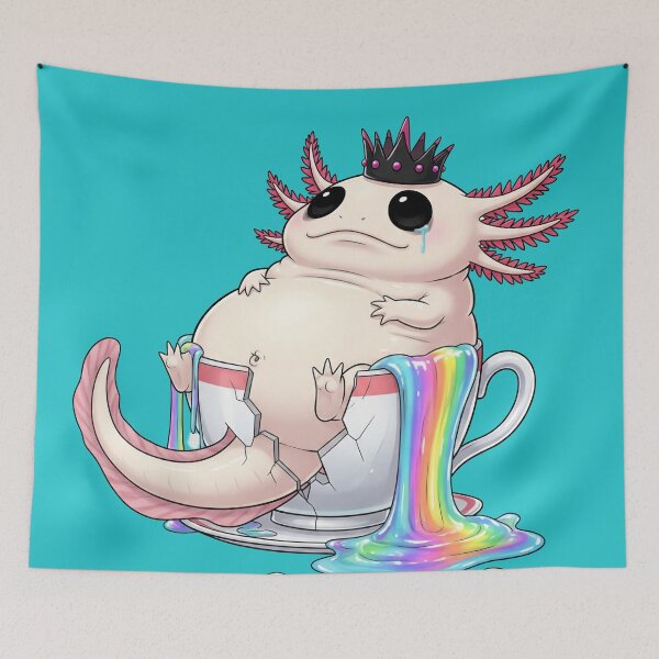 Item preview, Axolotl Crying in a Rainbow Teacup designed and sold by DumbPet.