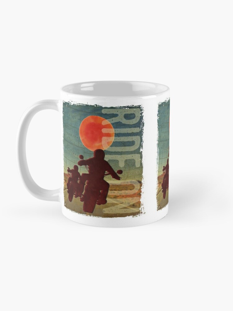 Thumbnail 3 of 6, Coffee Mug, Bikers in the sunset designed and sold by Laurent in Long Beach, CA.