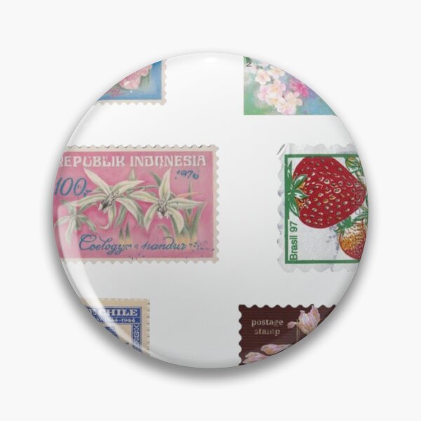 Item preview, Flower Cute Stamps Postcard designed and sold by yuliiyadesigns.