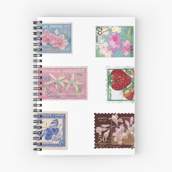 Item preview, Flower Cute Stamps Postcard designed and sold by yuliiyadesigns.