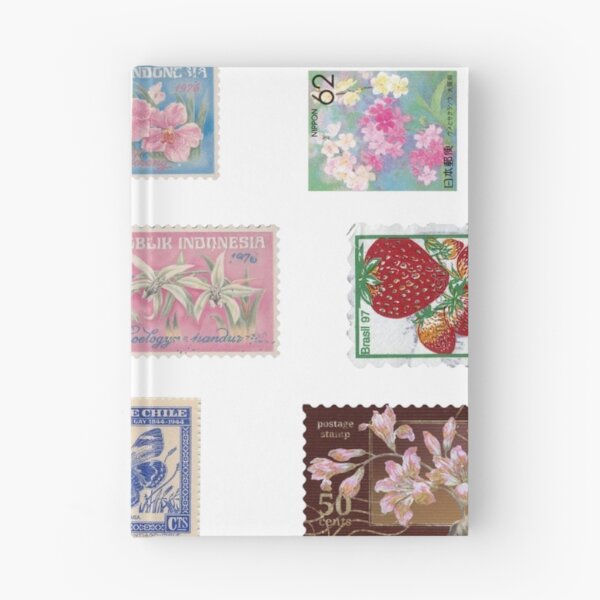 Item preview, Flower Cute Stamps Postcard designed and sold by yuliiyadesigns.