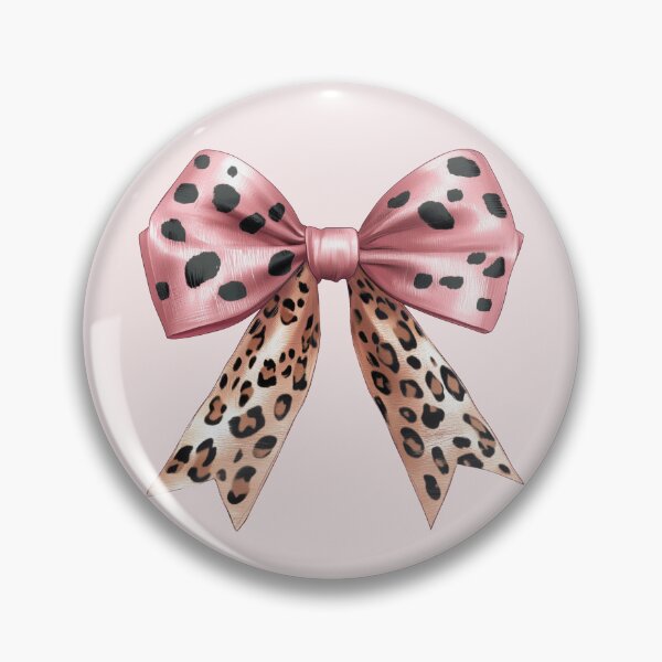 Item preview, Pastel Leopard Bow – Pink and Beige Animal Print Style designed and sold by EmeraldeaArt.