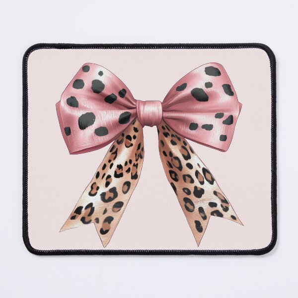Item preview, Pastel Leopard Bow – Pink and Beige Animal Print Style designed and sold by EmeraldeaArt.