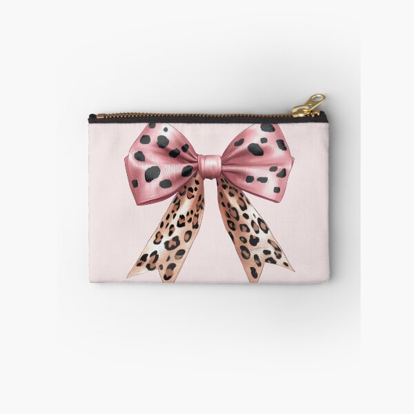 Item preview, Pastel Leopard Bow – Pink and Beige Animal Print Style designed and sold by EmeraldeaArt.