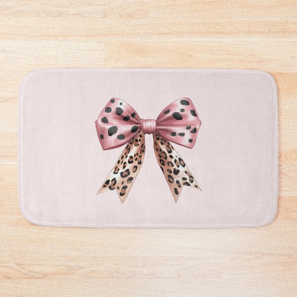 Item preview, Pastel Leopard Bow – Pink and Beige Animal Print Style designed and sold by EmeraldeaArt.