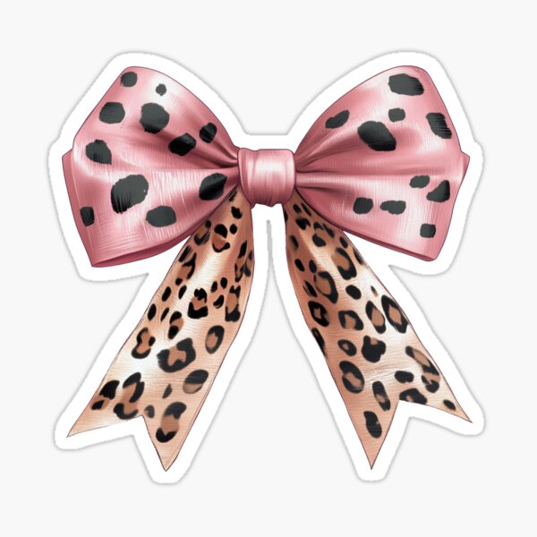 Item preview, Pastel Leopard Bow – Pink and Beige Animal Print Style designed and sold by EmeraldeaArt.