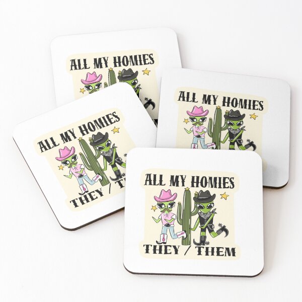 Item preview, All My Homies They/Them Cowboy Aliens designed and sold by VeryGoodShopp.