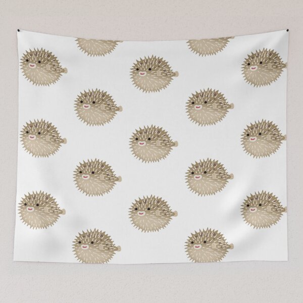 Item preview, Cute Kawaii Pufferfish Ocean Animal Illustration – Funny Spiky Fish Design designed and sold by Blueprint&co.