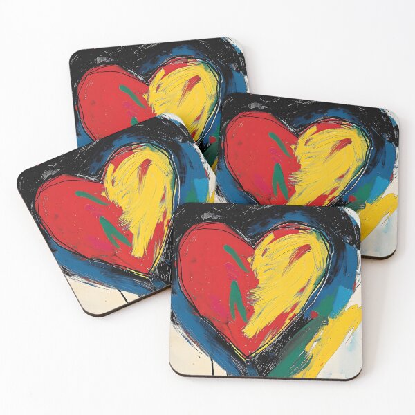 Item preview, Unleash Vibrant Emotion - Bold Multicolored Heart Amid Dark Swirls and Energetic Splashes designed and sold by OlfactoART Studio.