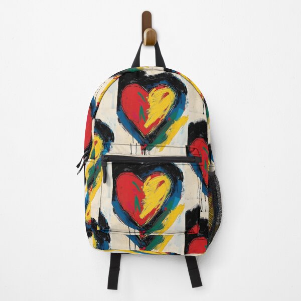 Item preview, Unleash Vibrant Emotion - Bold Multicolored Heart Amid Dark Swirls and Energetic Splashes designed and sold by OlfactoART Studio.