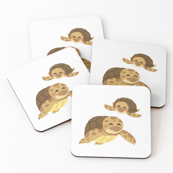 Item preview, Cute Kawaii Sea Turtle Duo – Smiling Ocean Animal Illustration designed and sold by Blueprint&co.