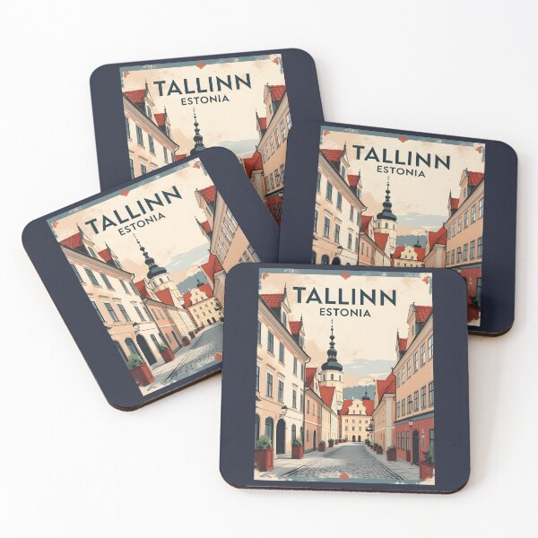 Item preview, A Vintage Travel Illustration of Tallinn - Estonia  designed and sold by GoodOldVintage.