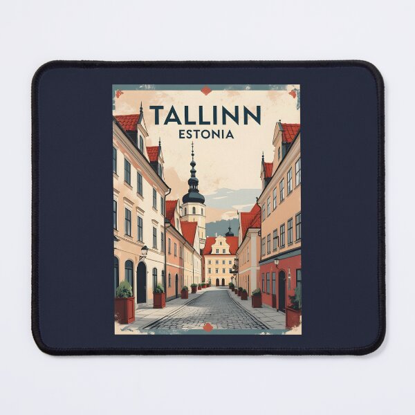 Item preview, A Vintage Travel Illustration of Tallinn - Estonia designed and sold by GoodOldVintage.