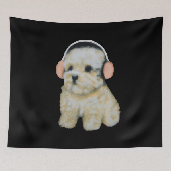 Item preview, clairo dog with headphones  designed and sold by miss madison creates.