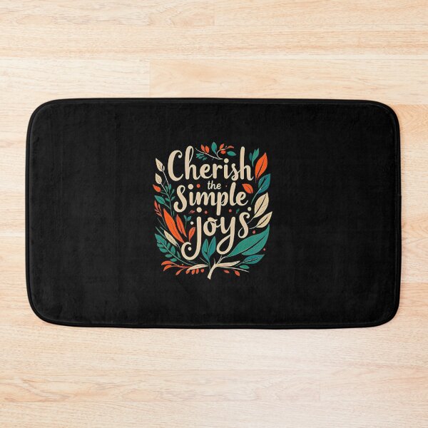 Item preview, Motivational with large phrase "CHERISH THE SIMPLE JOYS" between leaves and a pencil. designed and sold by Giulivo Store Graphic.