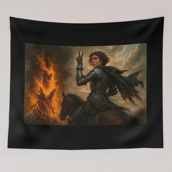 Item preview, Jane D Arc Peace: Defiance Amidst Burning Pyre designed and sold by Alan Javier Cordoba Espinosa.