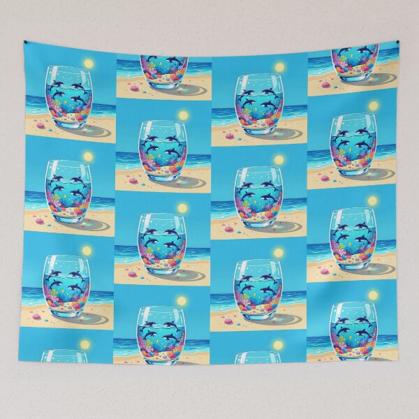 Item preview, Ocean landscape in a glass designed and sold by PrintLabStudio.