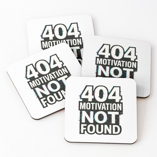 Item preview, 404 Motivation Not Found - Glitch Typography Design designed and sold by OnPointOutfits.