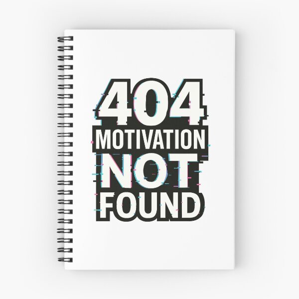 Item preview, 404 Motivation Not Found - Glitch Typography Design designed and sold by OnPointOutfits.