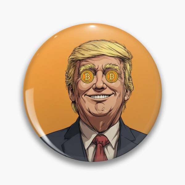 Item preview, Donald Trump with Bitcoin Eyes designed and sold by AImazeD.