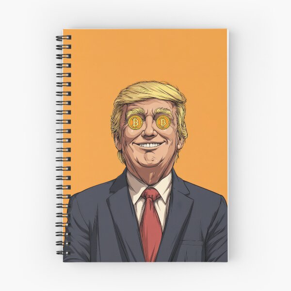 Item preview, Donald Trump with Bitcoin Eyes designed and sold by AImazeD.