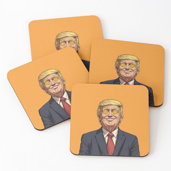 Item preview, Donald Trump with Bitcoin Eyes designed and sold by AImazeD.