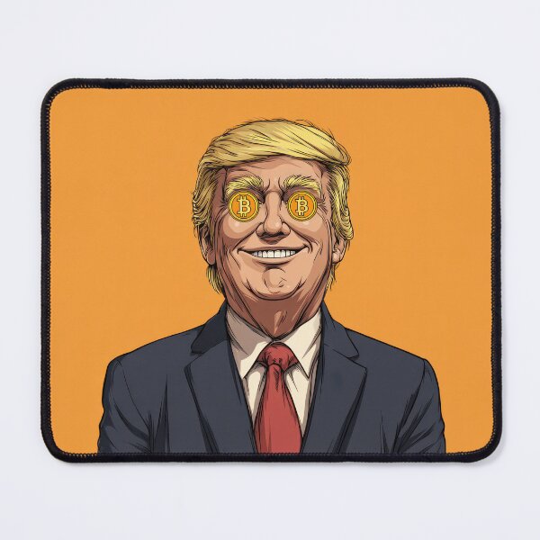 Item preview, Donald Trump with Bitcoin Eyes designed and sold by AImazeD.