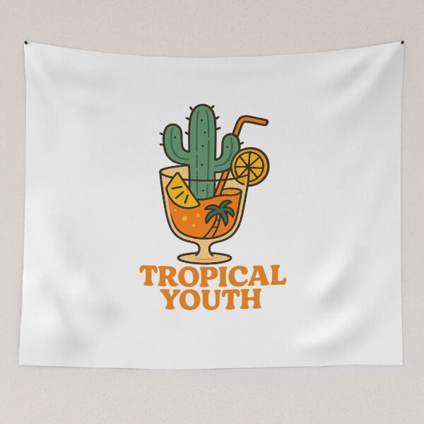 Item preview, Tropical Youth Cactus | Fun Summer Cocktail Design designed and sold by ALITOPRINCE.