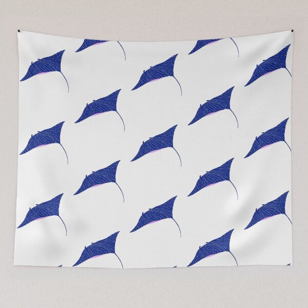 Item preview, Cute Blue Stingray Illustration – Kawaii Ocean Animal Design designed and sold by Blueprint&co.