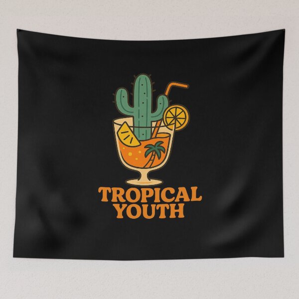 Item preview, Tropical Youth Cactus | Fun Summer Cocktail Design designed and sold by ALITOPRINCE.