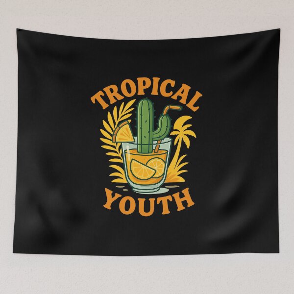 Item preview, Tropical Youth Cactus | Fun Summer Cocktail Design designed and sold by ALITOPRINCE.