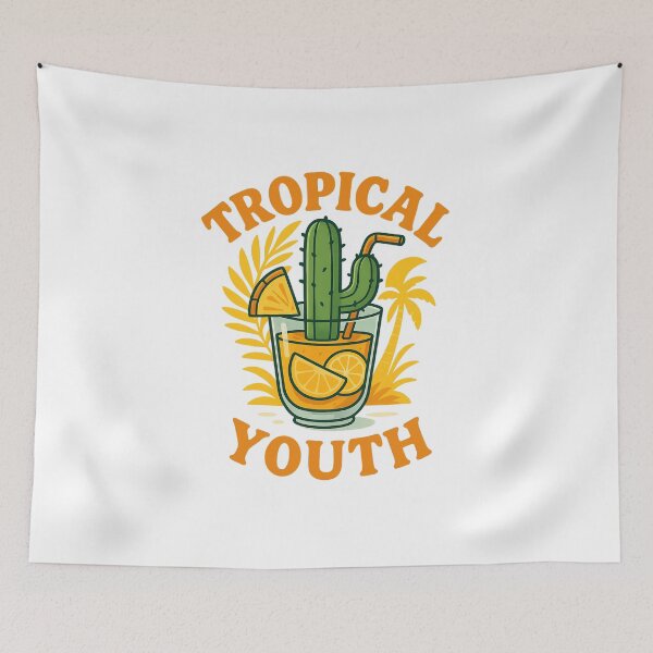 Item preview, Tropical Youth Cactus | Fun Summer Cocktail Design designed and sold by ALITOPRINCE.