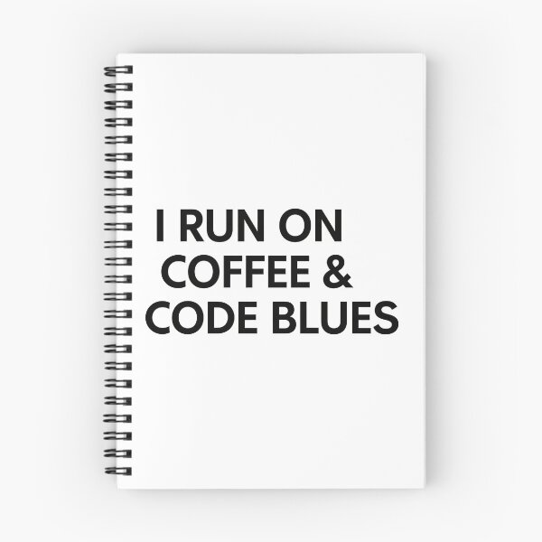 Item preview, I RUN ON COFFEE & CODE BLUES  designed and sold by ScrubCrewPrints.