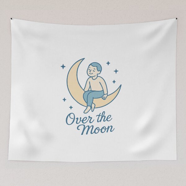 Item preview, over the moon, moon designed and sold by E.D.CH designs..