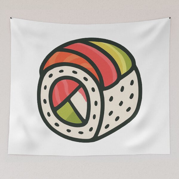 Item preview, Rainbow Roll Sushi Kawaii Japanese Design designed and sold by Vendeloc.
