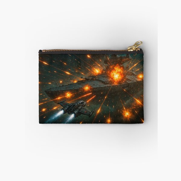 Item preview, Cosmic Battle Scene: Bright Lasers and Orange Bursts designed and sold by Alan Javier Cordoba Espinosa.