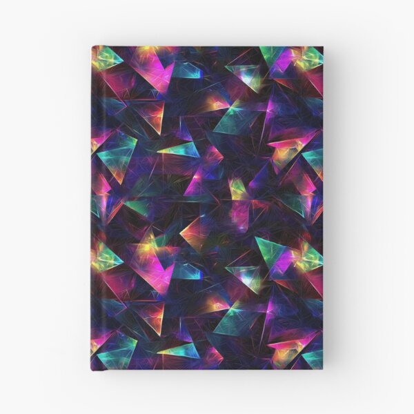 Item preview, Neon Prism Shards – Dark Futuristic Crystal Abstract designed and sold by myprintedgems.