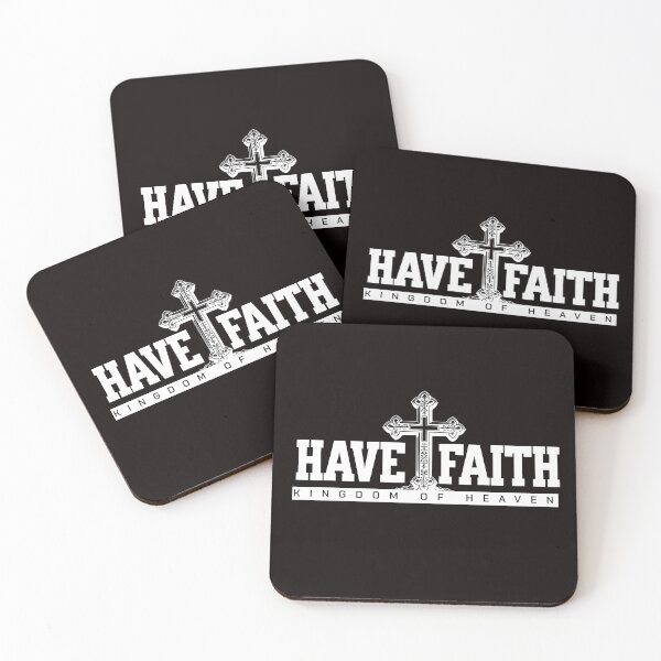 Item preview, Have Faith Christian Cross – Kingdom of Heaven Typography Art | Inspirational Scripture  designed and sold by VueArts.