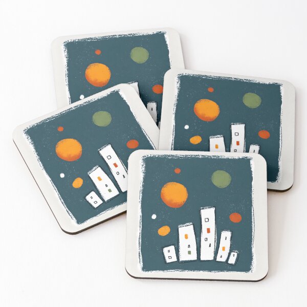 Item preview, Explore the Cosmic Cityscape - White Skyscrapers Illuminated Beneath a Vibrant Celestial Sky designed and sold by OlfactoART Studio.